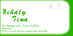 mihaly tima business card